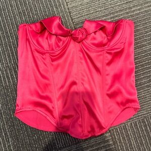 Miaou Fuchsia Satin Top